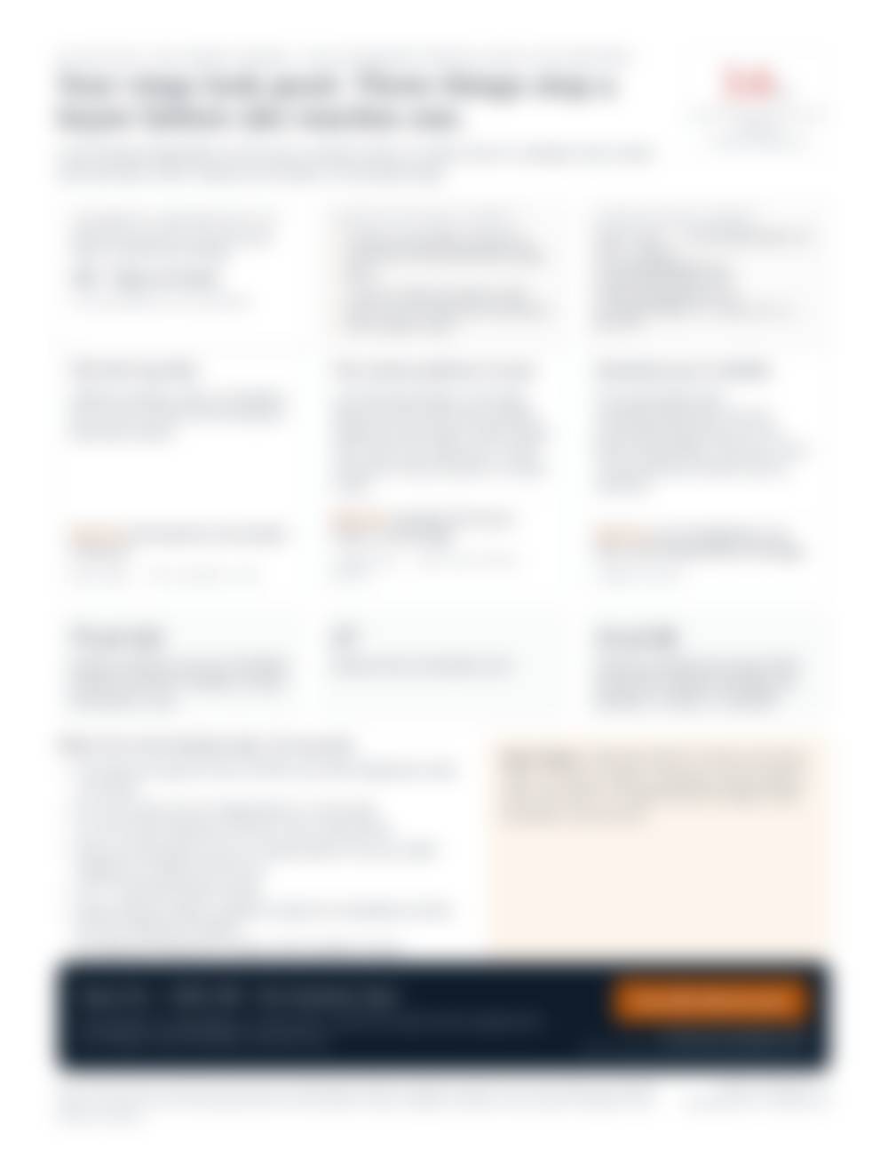 One page of a real store walk report, blurred: three findings for the owner, each with the screen where it was found